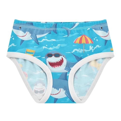 Wusikd Sharks Girls' Underwear Cotton Multiple Poses Girls Briefs Soft Toddler Underwear 2T