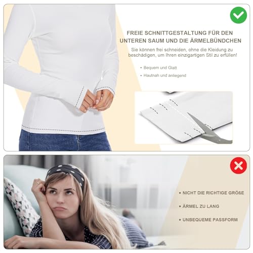 SIMIYA Basic Damen Thermo Rollkragenshirt Rollkragenpullover Slim Fit Thermounterwäsche Oberteil mit Plüschfutter Kuscheliger Langarmshirt Top Mock-Ausschnitt(Weiß,S)