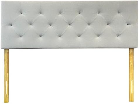 Kingfun Velvet Headboard with Tufted Buttons & Adjustable Height 37"-51" - Solid Wood Frame, Fits Twin Beds, Elegant Beige Accent for Modern Bedroom,King