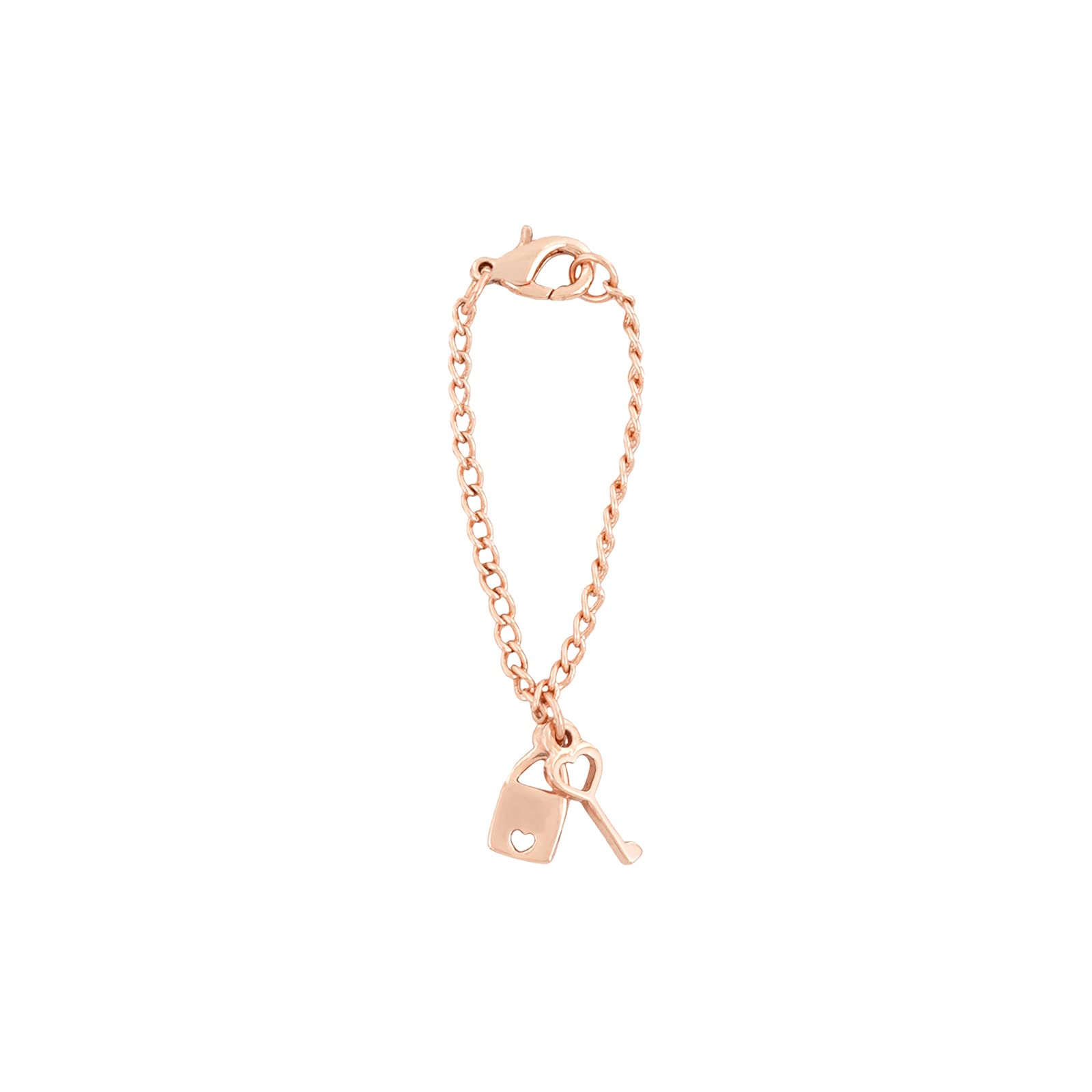 Womens Metal Love Lock Rosegold Watch Charm, Pink