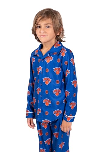 Image of Ultra Game Youth NBA Official 2-Piece Super Soft Button Down Pajamas Set