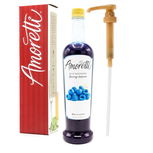 image for Amoretti - Blue Raspberry Beverage Infusion - Drink Mix & Water Enhanc