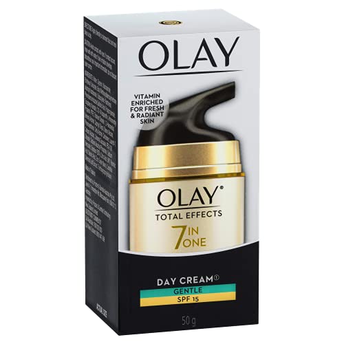 Image of Olay Total Effects Anti Ageing Skin Cream (Moisturizer)| Fights 7 Signs of Ageing | With Niacinamide and Green Tea Extracts | Normal, Oily, Dry, Combination Skin | 50g (Gentle SPF 15)