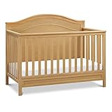 DaVinci Charlie 4-in-1 Convertible Crib - GREENGUARD Gold Certified - Wooden Baby Crib Convertible to Toddler Bed, Daybed, and Full-Size Baby Bed with 4 Adjustable Heights - Easy to Assemble - Honey