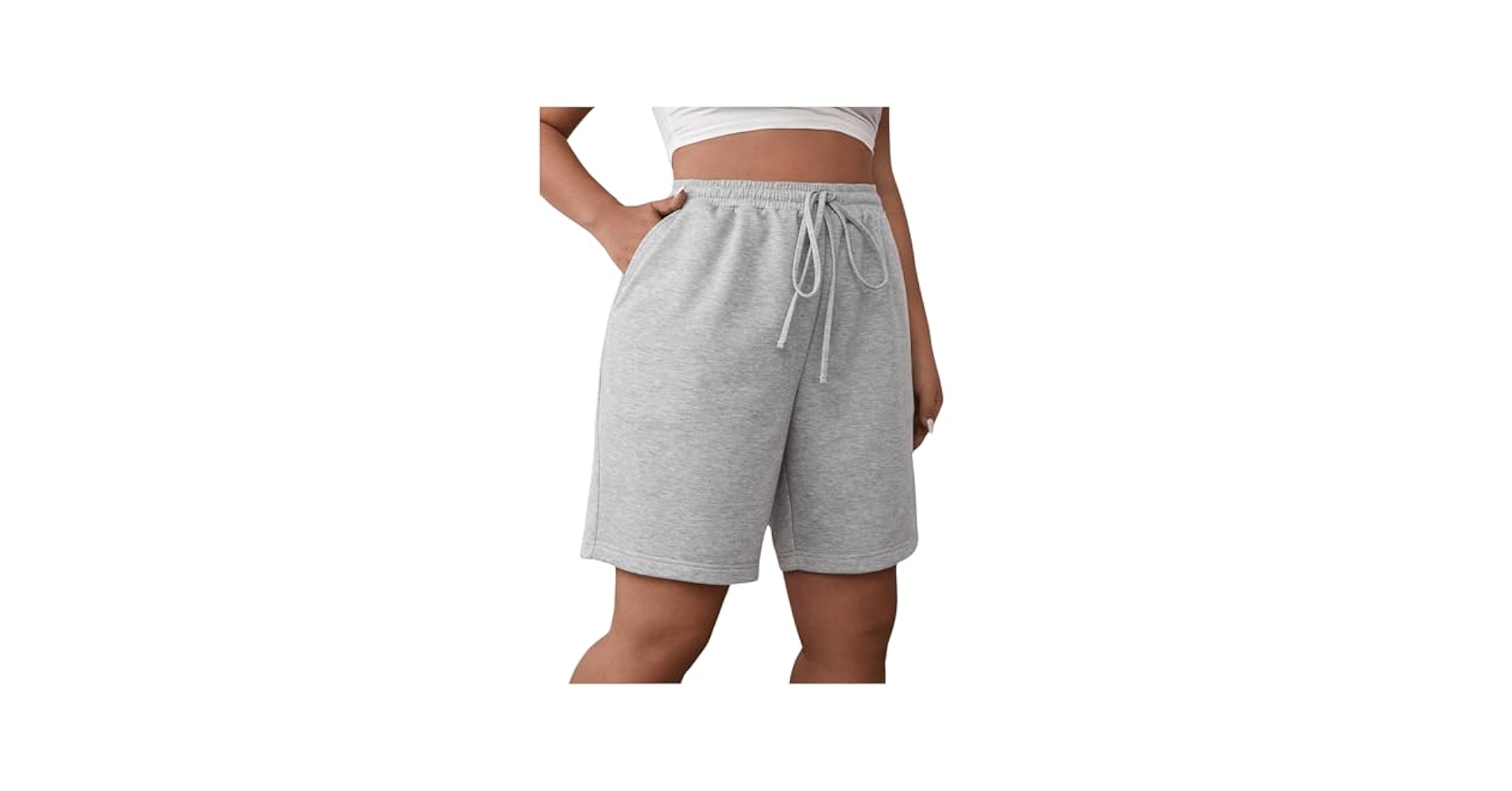 【美品】plage ADORE SWEAT RoseSeek Women's Plus Size Drawstring Waisted Track Shorts