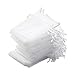 KUPOO Pack of 50PCS 8x12 Inch Organza Drawstring Gift Bag Pouch Wrap for Party/Game/Wedding (White)