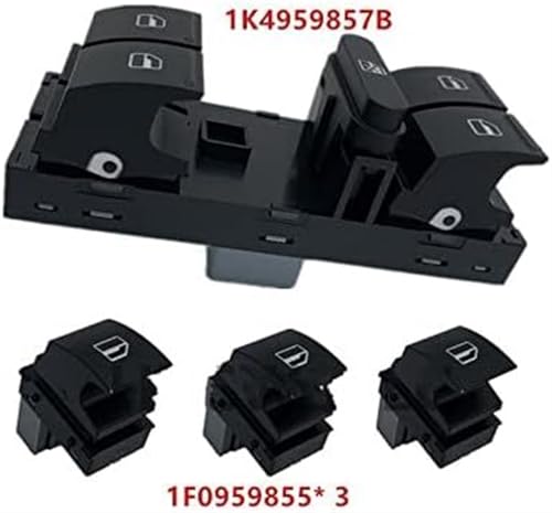 1K4959857B Commande lève-vitre pour VW Golf MK5 MK6 Passat B6 - 3