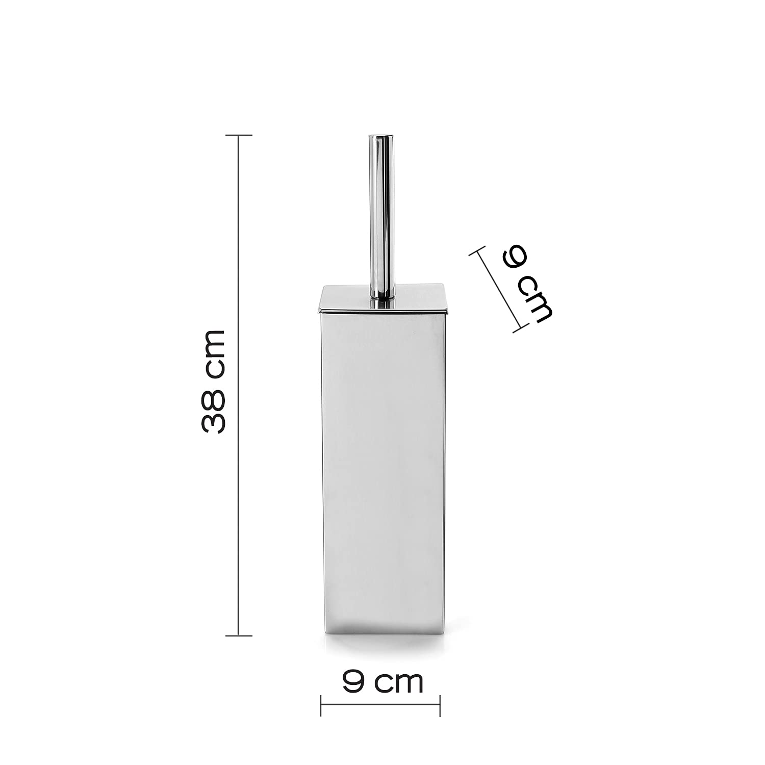 Gedy Perth, Dimensions and Weight: 38 x 9 x 9 cm & 0.75 kg, Toilet Made of Stainless Steel, Finish - Image 3