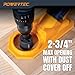 POWERTEC 70496 Drill Dust Collection Base w/Suction Mount & 10' Dust Collection Hose Kit, Drill Base w/ 4 Interchangeable Drill Guide Bushings 1/4