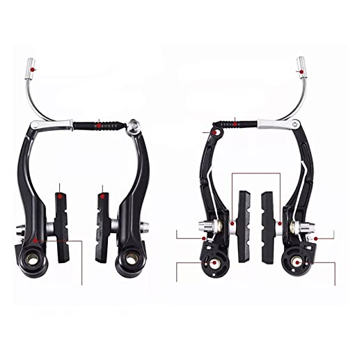 POENVFPO Cycling Brake Set, Light and Portable Aluminum Alloy Front and Rear Cycling V Brake Set Riding Accessories, Black - Image 4