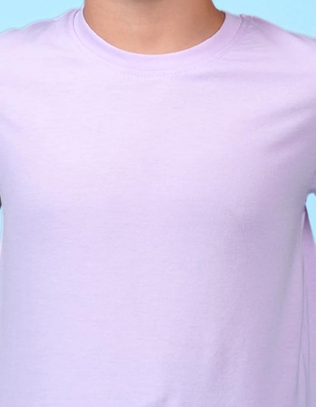 Image of Nusyl Boys Half Sleeves Solid T-Shirt for Kids | Soft Cotton Blend | Comfortable Regular Fit | Casual 2-16 Years | Multiple Colors & Pack Options
