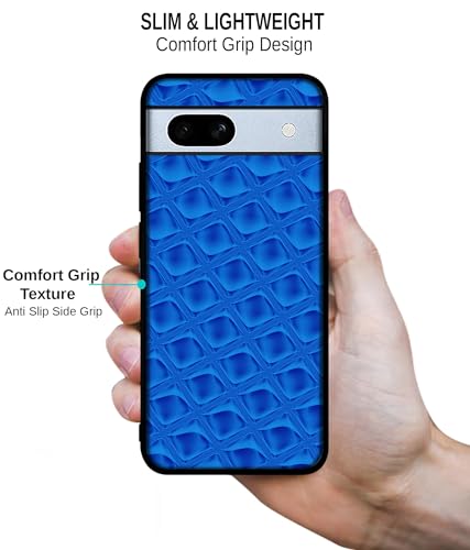 Image of Blue Diamond Design Premium 2D Printed Metal Back Case Cover for Google Pixel 7A 5G