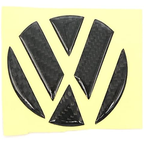 AutoE Car Tail Trunk Grooves Stickers Carbon Fiber Hollow Emblems for Volkswagen for Golf 5 6 7 for Sagitar for Magotan for CC for Tiguan for Polo R20 Silver Cover