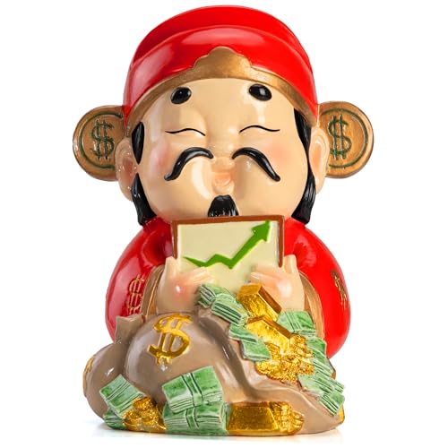 Etlemonde God of Wealth Figurine,Stock Market Luck Statue,Bring Positive Energy to Your Wealth Chinese New Year 2026