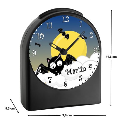 Kinder Funkwecker schwarz Fledermaus