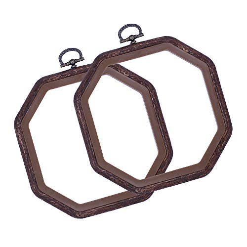 MIUSIE 2 Pcs Embroidery Hoops -Versatile Embroidery Ring Kit for Beginners or Professionals-Assorted Embroidery Hoop Frame for Hanging/Sewing/Art Craft