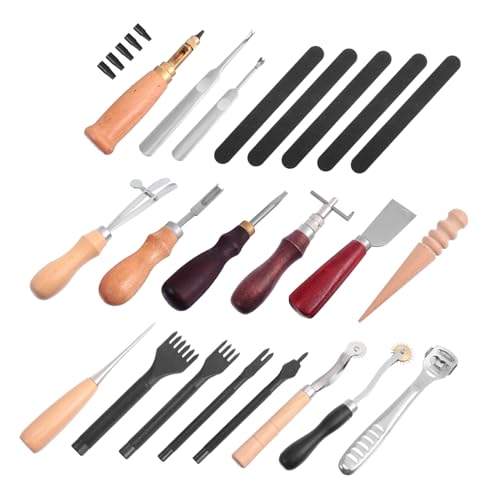 KALLORY 18-teiliges Leder Handwerkzeugset