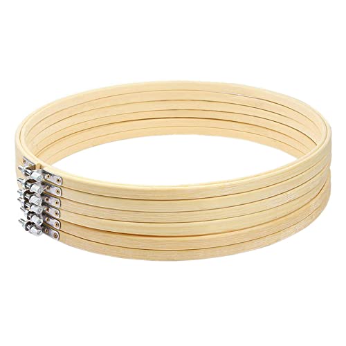 10/20 PCS 12 Inch Embroidery Hoops Bamboo Wooden Hoop Rings DIY Cross Stitch Household Sewing Tools (10 PCS)