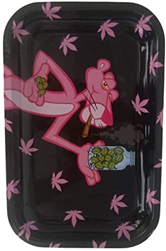 Favela 420- Rolling Tray Pink Panther 10 Inch Large - Cigarette Rolling Trays - Smoke Accessories - Rolling Paper Tray - Rolling Plate (Pink Panther) #TOP2