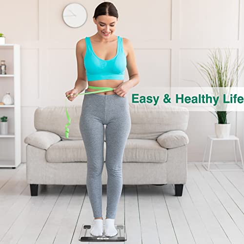 image for BEAUTURAL Digital Bathroom Scale for Body Weight, LCD Display, 400lb, 