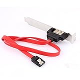 Poids: 42g Ruilogod Port-support PCI PLACE DE PLATEAU PORT ESATA vers un adaptateur SATA interne Rouge