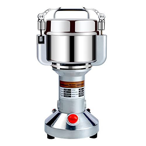 Electric Grain Mill Grinder 300G - 110V 1500W High Speed Stainless Steel Grinder For Spices And Seeds Cereals Corn Flour Mill Nut Pill Wheat Corn Herb Grinder #TOP4