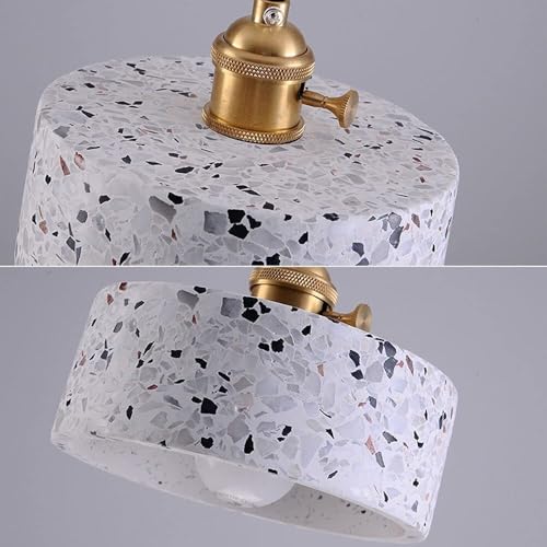 Lampe à suspension cuivre E27 hauteur réglable pour petit espace