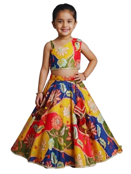 Image of Ethnic kurta for girls | Kids Salwar Suit Set | Girl's Printed top Sharara Dress Set for kids girls