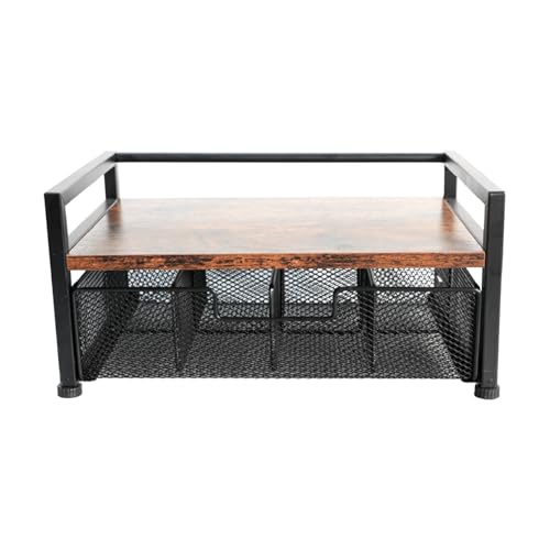 Soporte para bolsas de té de madera con base antideslizante y acabado rústico 2