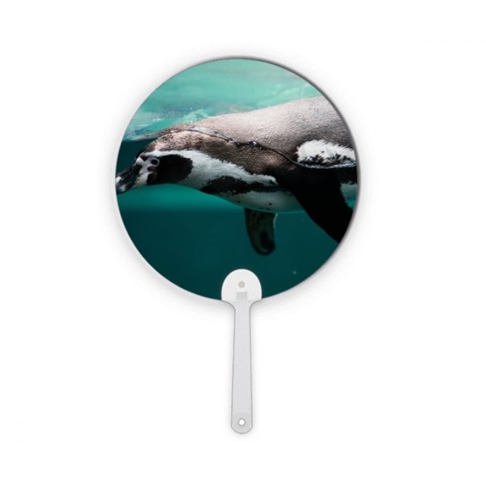 Décoration d'éventail rond Ocean Pingouin plastique bleu foncé ornement de table moderne