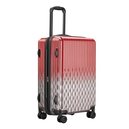 Image of Checked Luggage, 24 Inch Hardside Suitcase, Lightweight Hardshell with TSA Lock, Large Suitcase with Spinner Wheels