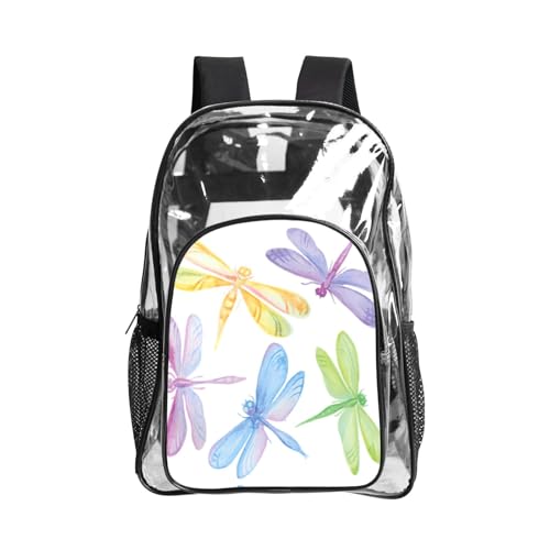 Mochila de seguridad transparente para evitar esperas en la escuela con bolsillos de PVC