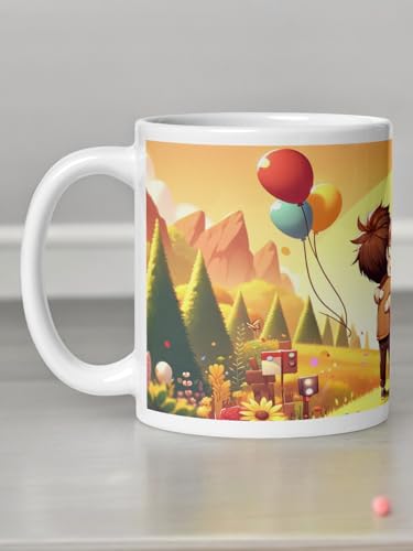 Image of Better Gift Flowers Happy Hug Customized Mug, Round Shaped Multicolor Themed Coffee Mugs, Mug for Gifting, Gifting Items for Family, Friends & Closed Ones