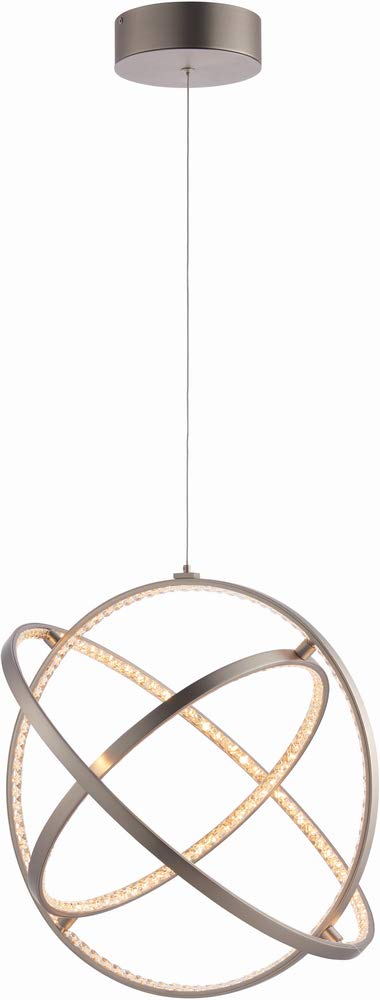 Saxby Lighting Eternity 1Lt Pendant Light 40W Warm White Matt Nickel