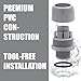 Joyangy 4Pcs 1 Inch NPT Liquid Tight Nonmetallic Straight Electrical Conduit Connector Fittings, 180 Degree PVC Flexible Conduit Connectors, for Home Outdoor Tubes Tools