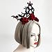 Fasce per Capelli Donna, Regina Gotica Red Rose Esagerato Capelli Corona Hoop Gioielli Cosplay Manichino Testiera, Elastico Testa Morbida Wrap Estendibili Cerchietto Per Capelli Capelli Carino Access