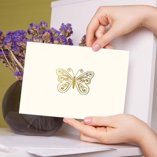 Image of Designer Greetings Blank Note Cards | Boxed Card Set, Matching Envelopes, Foil and Glitter Details