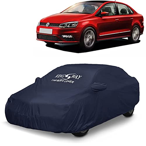 Image of KINGSWAY Accessories Mirror Pockets Waterproof Car Cover Only Compatible with Vento (Year 2017 to 2021 - All Model) | Scratch and UV Protection All Weather Car Body Cover | Grey