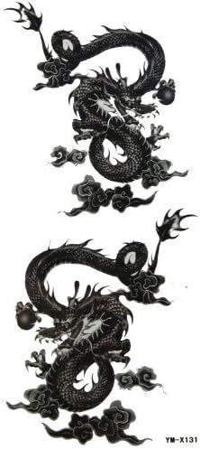 Cool and fashion design double dragon temporary tattoos