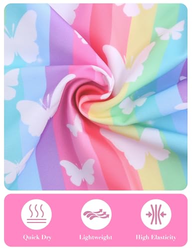 Image of Snowheart Girls Bathing Suit Toddler Swimsuit Girl Hawaiian Floral Ruffle One-Piece Breathable Swimwear 4-10T
