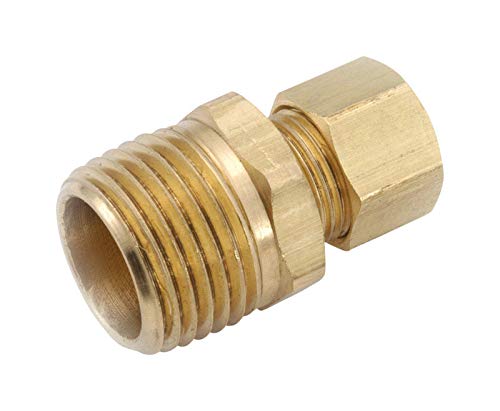 Anderson Metals Corporations 3/8 in. Compression x 1/4 in. Dia. MIP Brass Connector