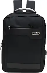 Mochila Notebook Fecho Reforçado Grande Executiva Viagem Bolsa Tecnologica Moderna Entrada Conector Cabo USB Escolar Faculdade Trabalho Alça Funcional Acolchoada Compartimentos Principal e Lateral