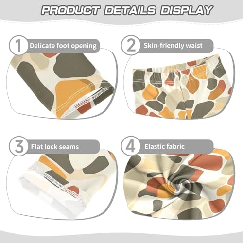 Classic Giraffe Skin Print Girls Casual Leggings for Kids Printed Long Pant Bottoms Stretch and Soft3