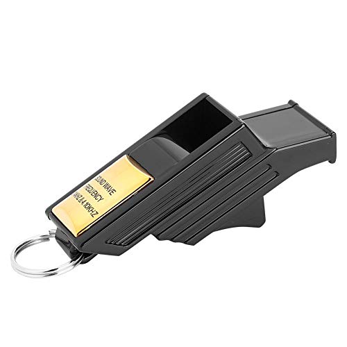 Training use Sports Whistle, Fitness use Referee Whistle, for Survival, Life-Saving for PE Lesson Football Tennis for Professional Competition(Black Gold)