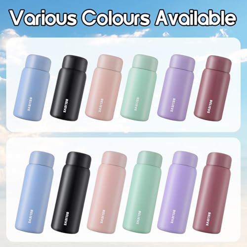 7oz Mini Insulated Water Bottle, Leak-Proof Pocket Size Flask for Hot & Cold Drinks, Portable Small Coffee Cup for Women, Kids, Travel, School & Office