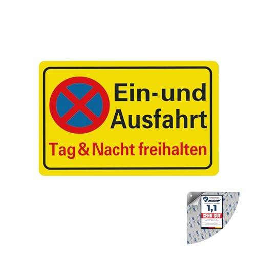 Einfahrt Ausfahrt Freihalten Schilder Metall Aluminium Parken Verboten Schild Eingang Freihalten Auch Gegenüber Signophi Warnschilder Verbotsschilder Zufahrt Freihalten Garage Freihalten (Gelb 1 Pcs)