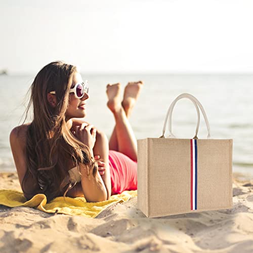 Image of Hibala Woven Large Beach Bag Straw Beach Tote Handmade Weaving Shoulder Tassel Bag Handbag