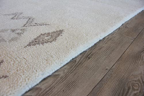 MAREL-DIDI Berber Teppich 3 Gemustert aus Marokko(ca. 45.000 Florfäden / m2), Material: 100% Schurwolle im Flor. (170 x 240 cm)