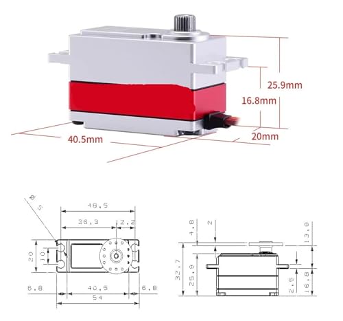 Servo numérique profil bas DS1509MG ultra rapide 0.07s avec engrenage métallique robuste