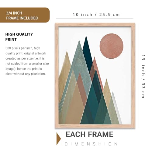 Image of kotart Distinctive Boho Art Home Decoration Paintings With Frame For Living Room Bed Room Hotel Wall Decor Digital Reprint Set of 3